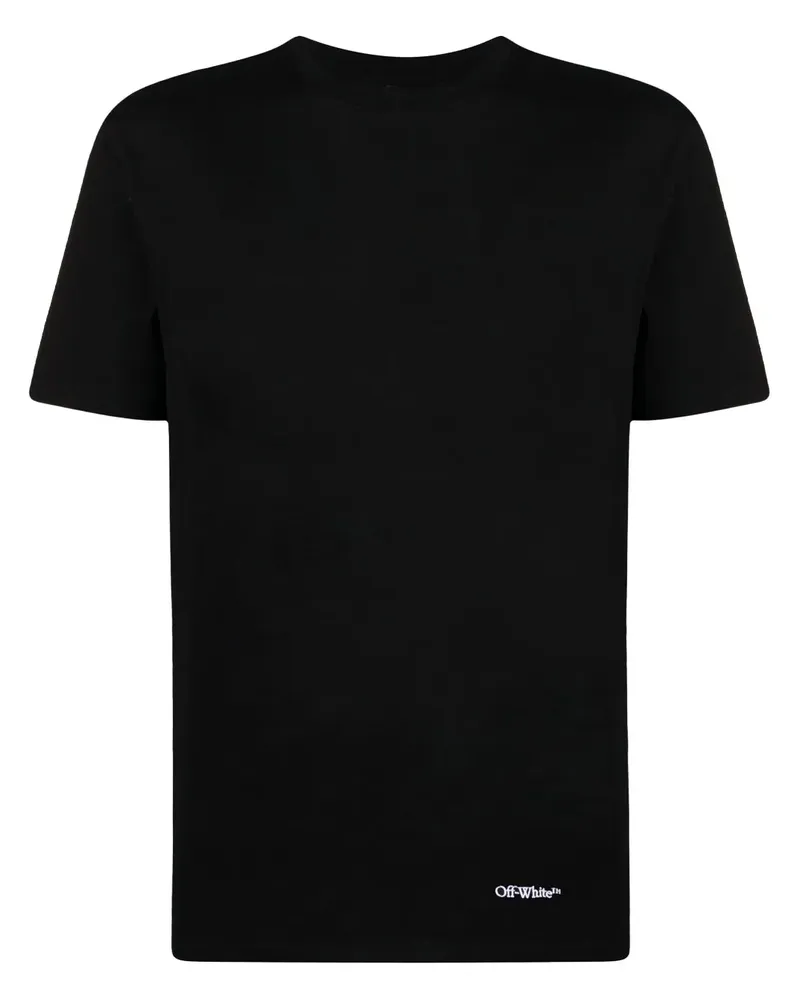 OFF-WHITE T-Shirt mit Scribble Diagonals-Print - Schwarz Schwarz