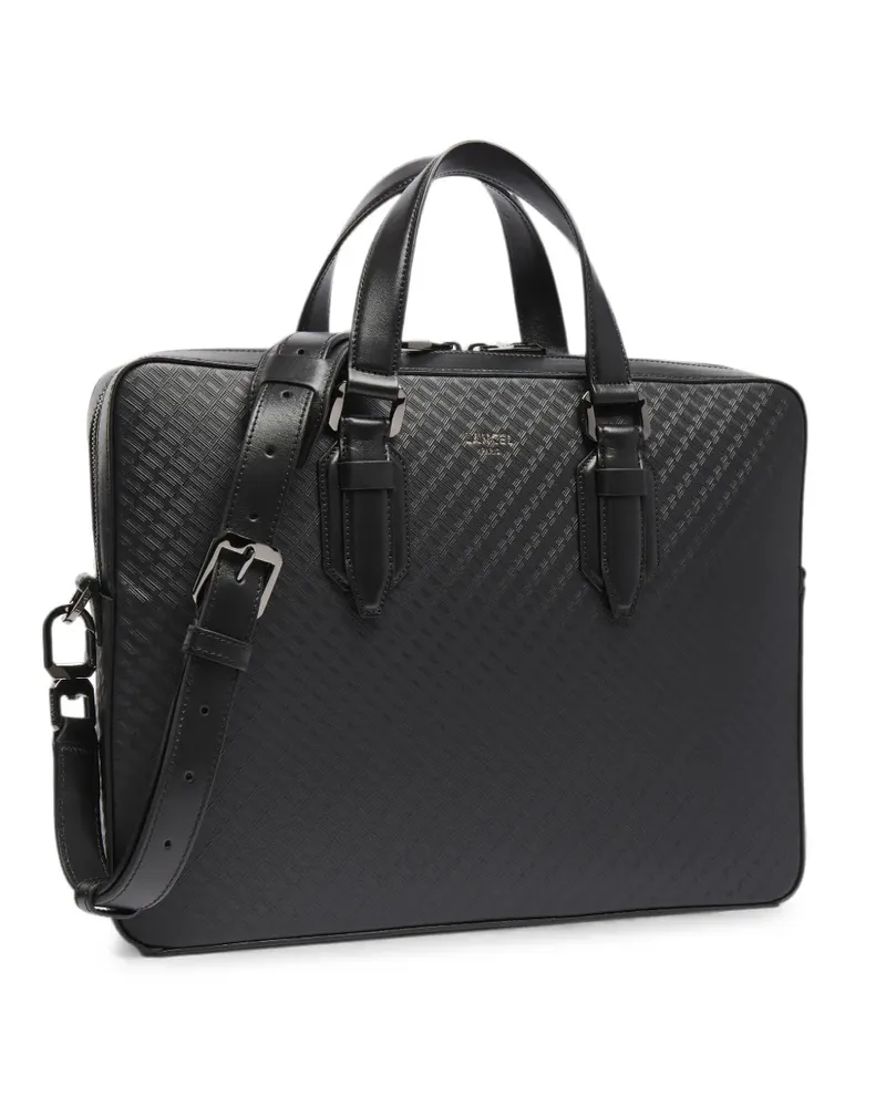 Lancel Charlie embossed leather briefcase - Schwarz Schwarz