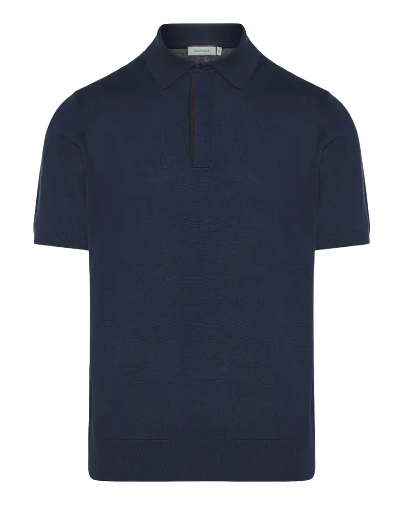 Canali short-sleeve polo shirt - Blau Blau
