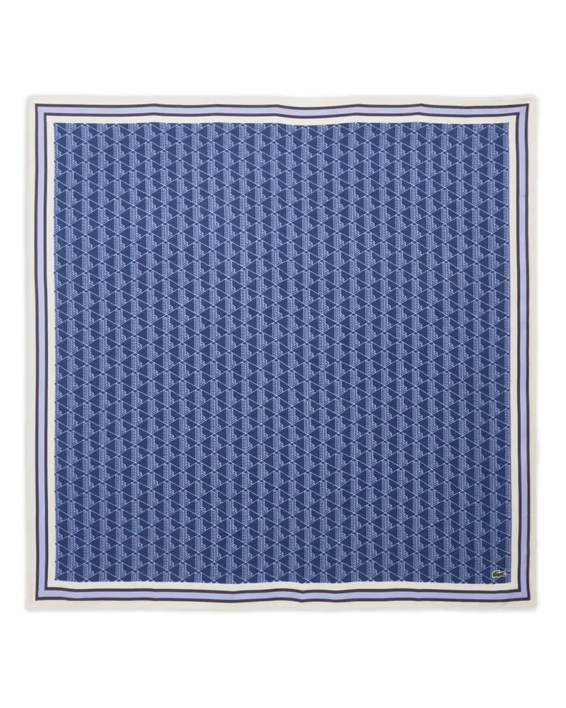 Lacoste Geometrisch gemusterter Schal - Blau Blau