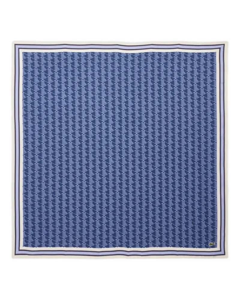 Lacoste Geometrisch gemusterter Schal - Blau Blau