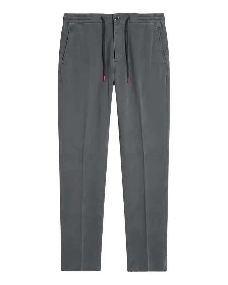 Kiton Hose mit Kordelzug und elastischem Bund - Grau Grau