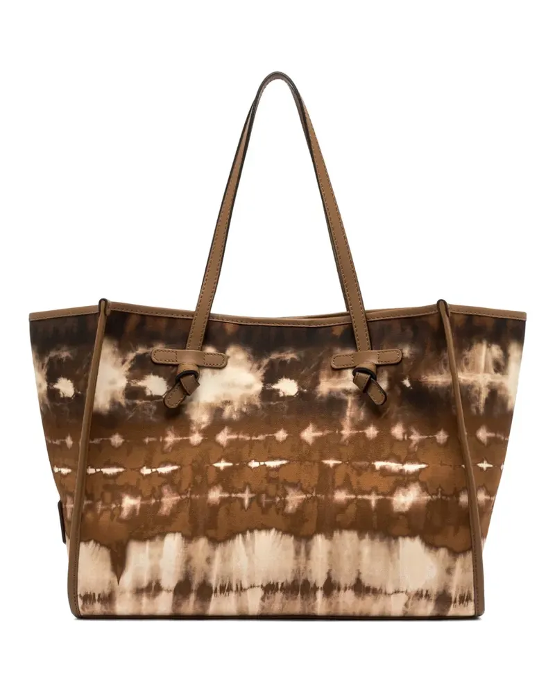 Gianni Chiarini Marcella tie-dye knotted tote bag - Braun Braun