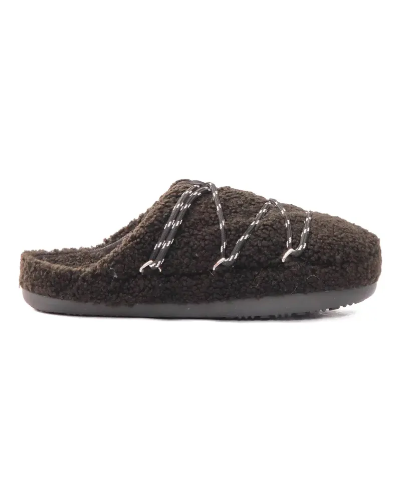 Moon Boot teddy slip-on slippers - Braun Braun