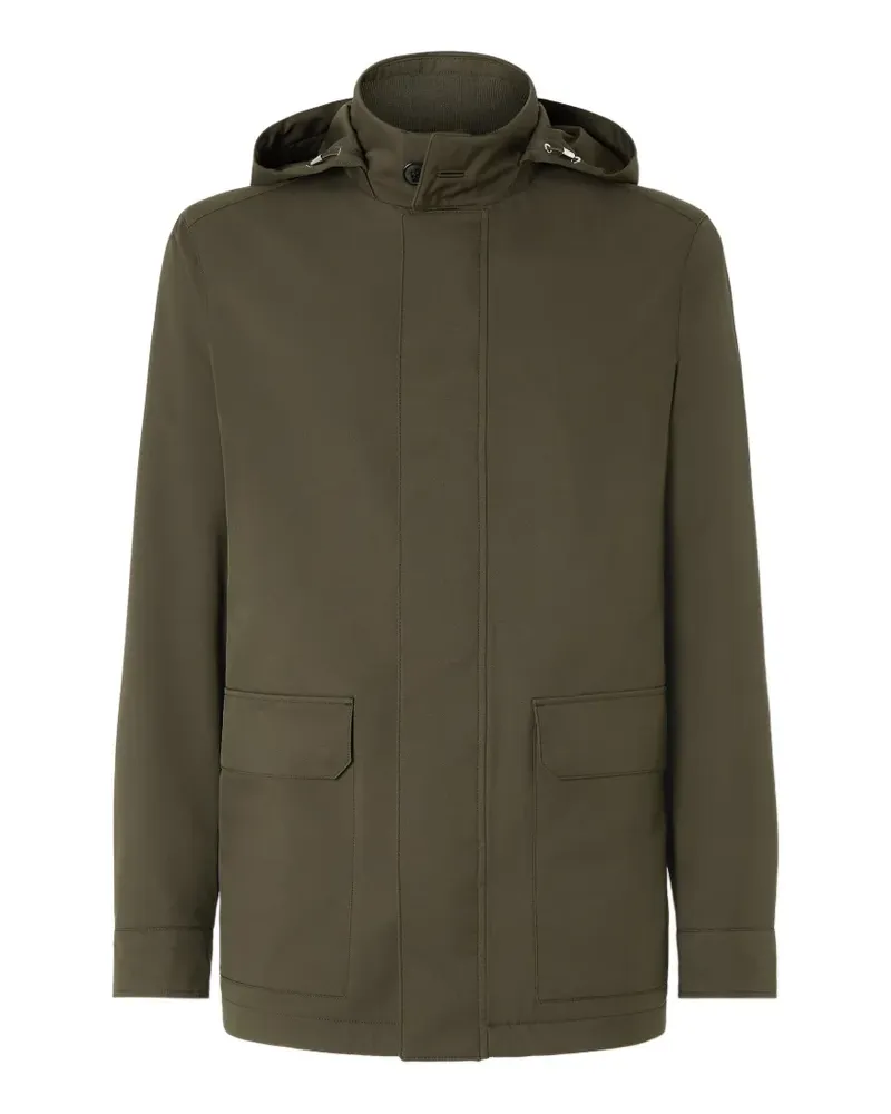 Ermenegildo Zegna Motorin 300cc Mantel aus Mikrofaser - Grün Grün