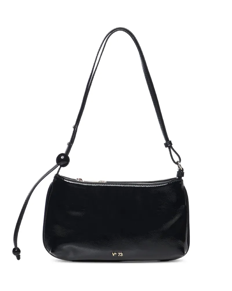 V°73 Verstellbare Schultertasche mit Kugeldetail - Schwarz Schwarz