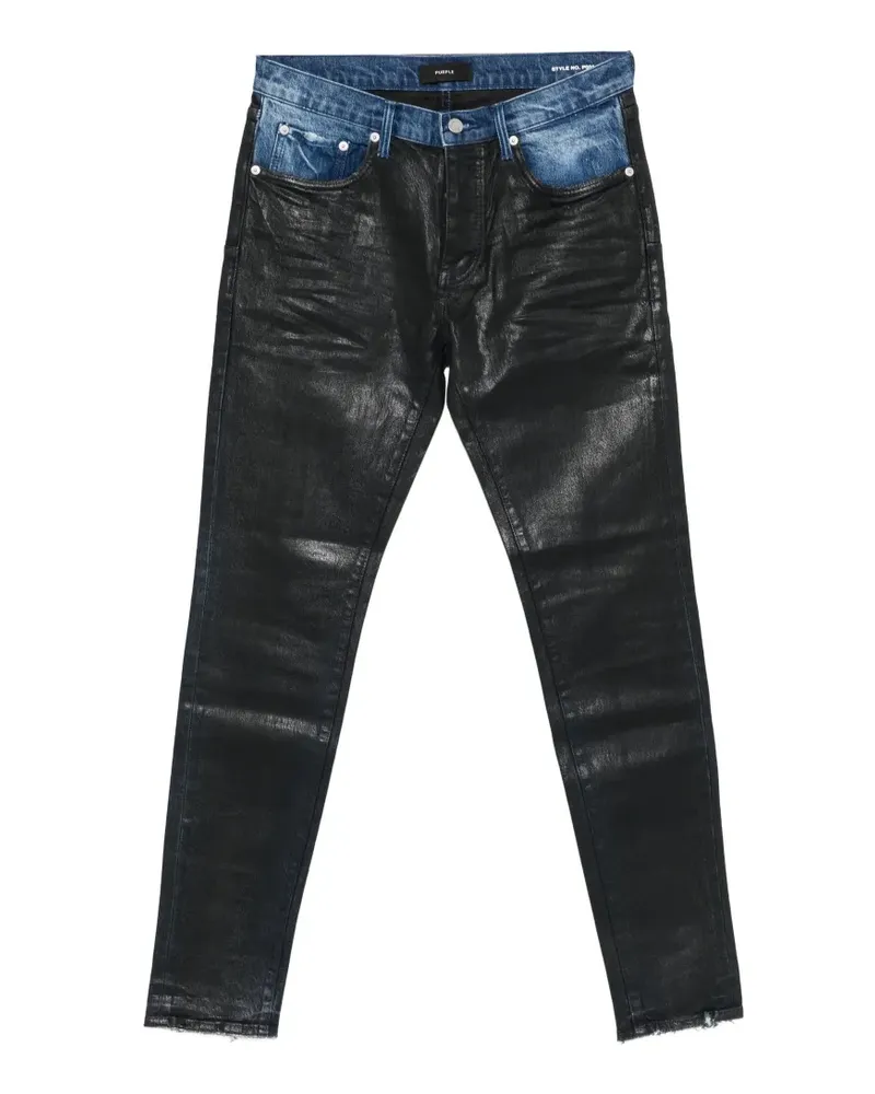 PURPLE BRAND P001 coated skinny jeans - Schwarz Schwarz