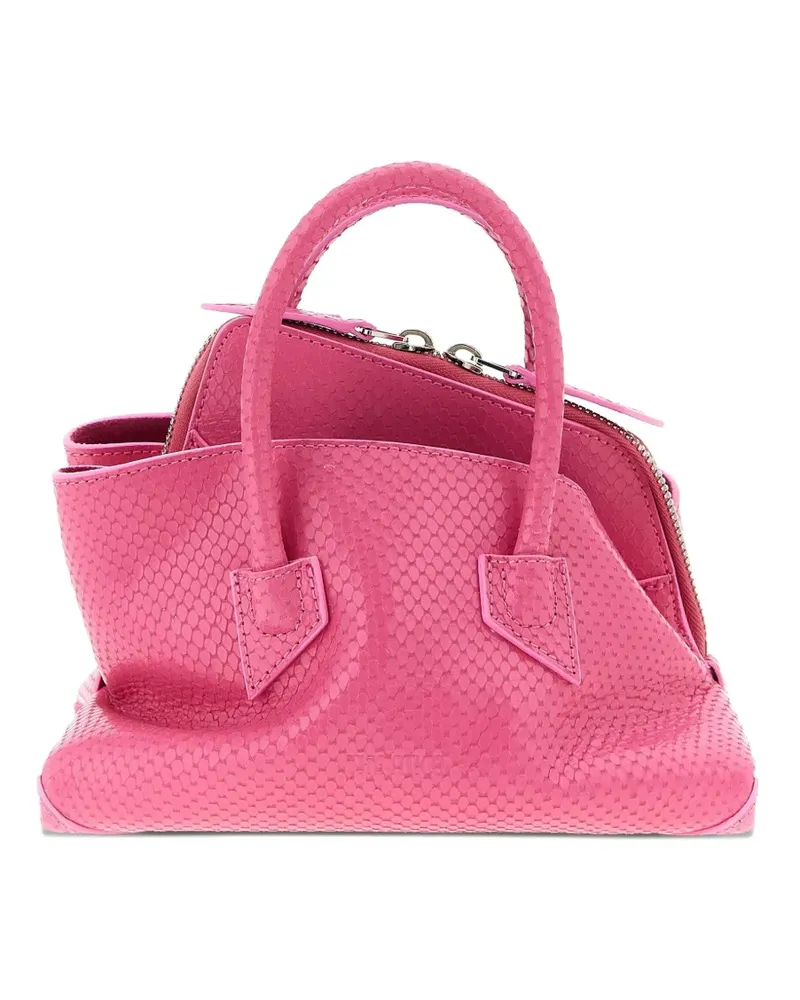 ATTICO Mini La Passeggiata Tote Bag mit Schlangen-Print - Rosa Rosa