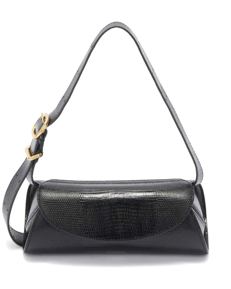 Jil Sander Cannolo Schultertasche - Schwarz Schwarz