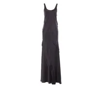 Satinkleid im Layering-Look - Schwarz
