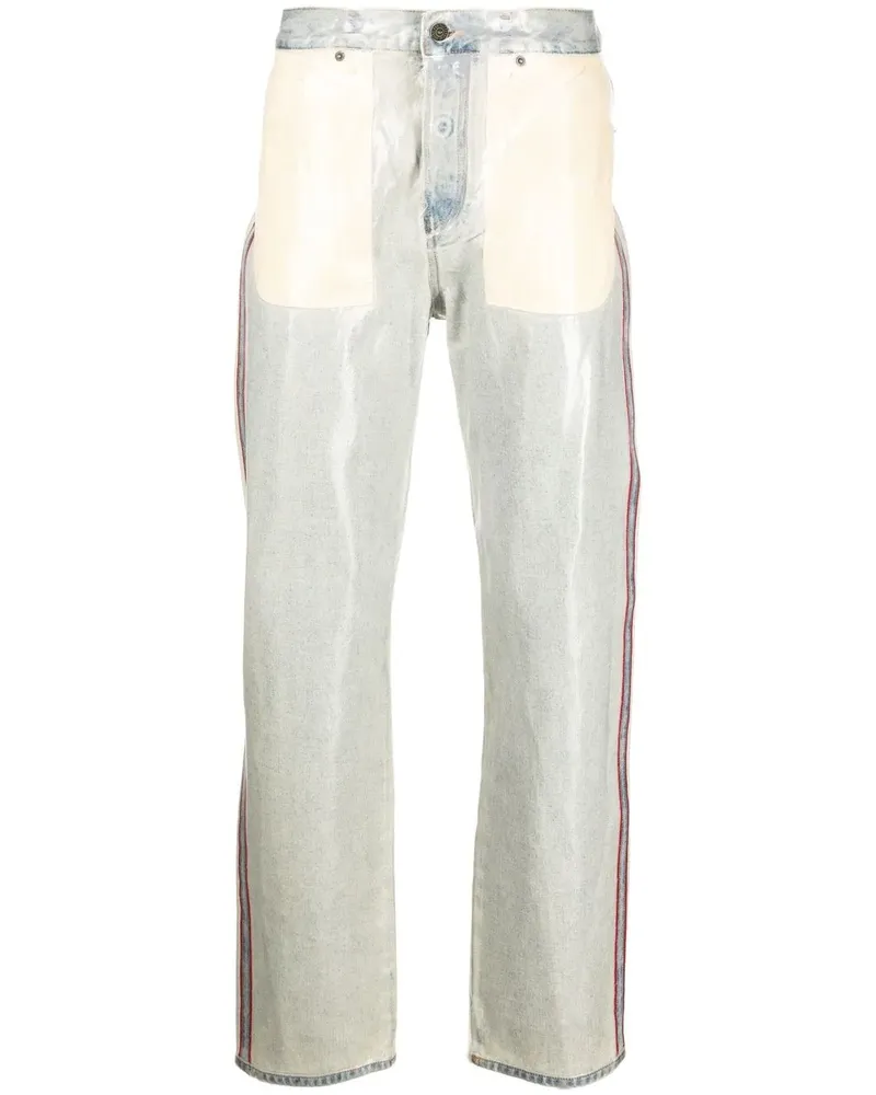 Diesel Straight-Leg-Jeans mit Streifen - Blau Blau