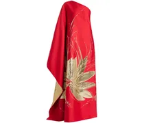 Abendkleid mit Print - Rot