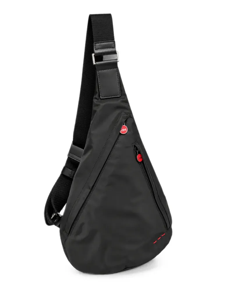 Kiton Rucksack mit Logo-Schild - Schwarz Schwarz