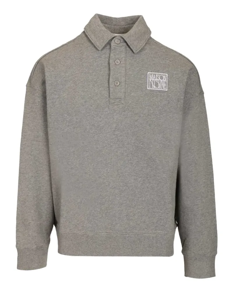 Kitsuné Besticktes Oversized-Hemd - Grau Grau