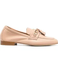 Casadei Loafer mit Statement-Kette Nude