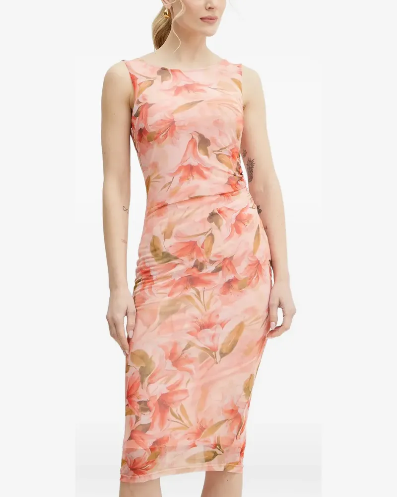 Fracomina floral-print sleeveless midi dress - Rosa Rosa