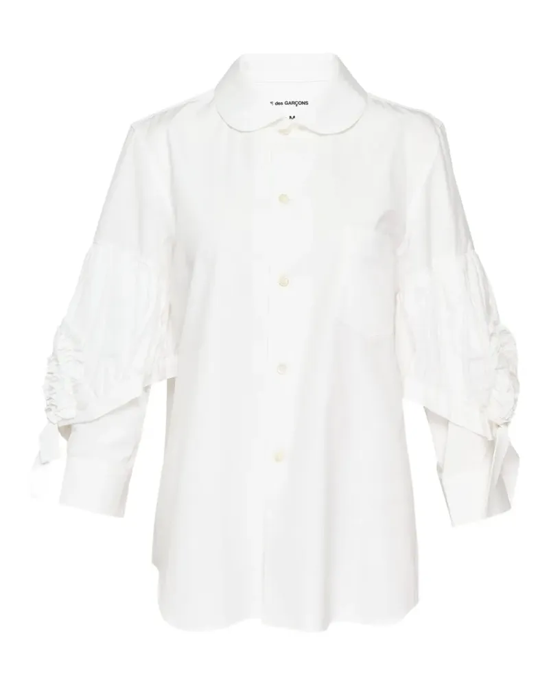 Comme des Garçons ruffled-sleeve Peter Pan-collar shirt - Weiß Weiß