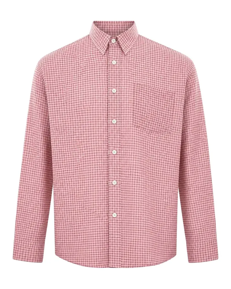 Sunflower Stable check-pattern button-down shirt - Rosa Rosa