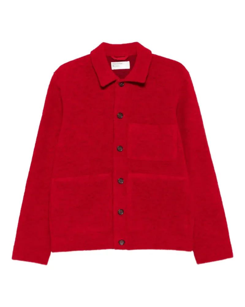Universal Works Hemdjacke mit Knöpfen - Rot Rot