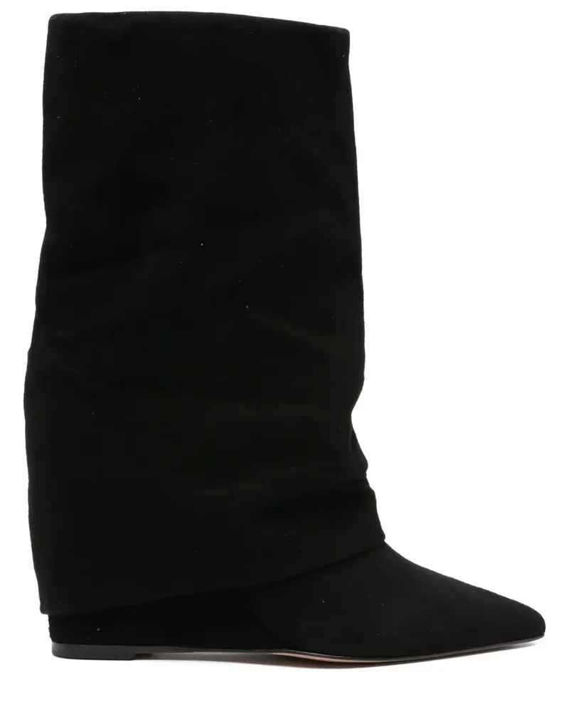 The Seller Stiefel mit Wedge-Absatz 90mm - Schwarz Schwarz
