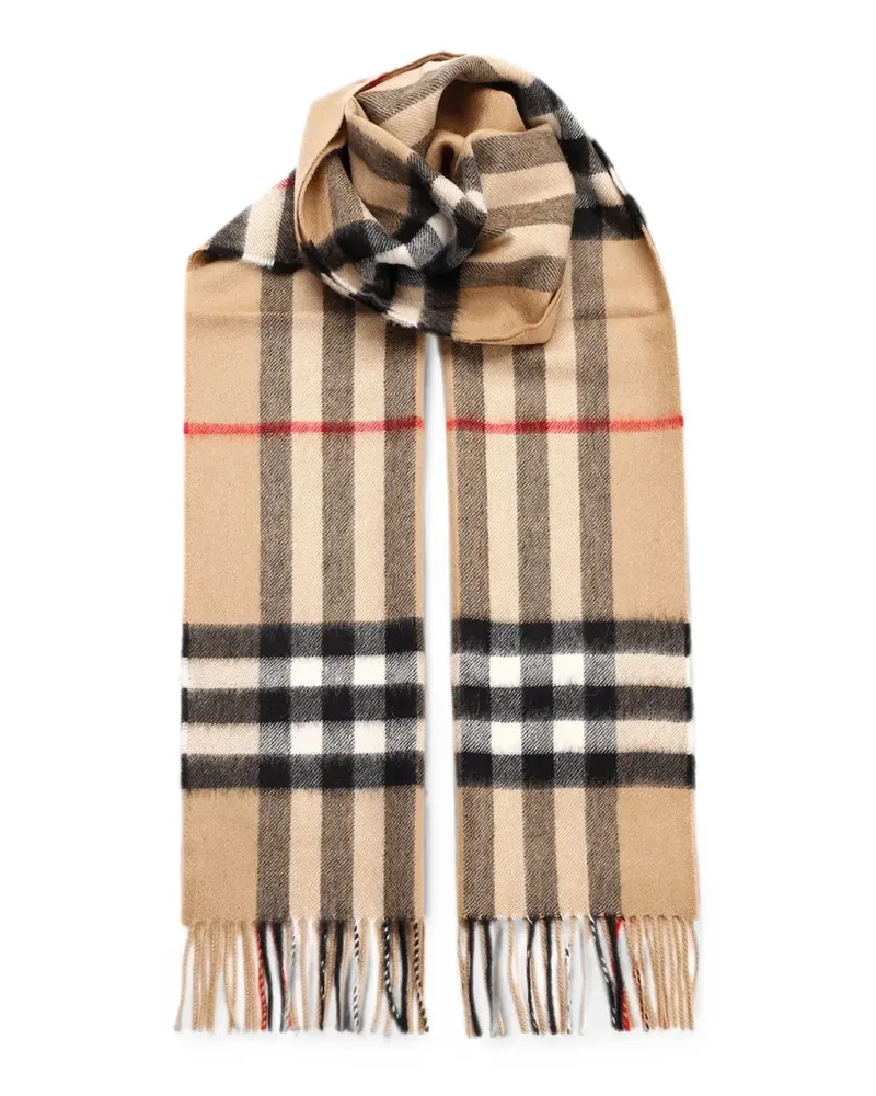 Burberry Check fringed scarf - Nude Nude