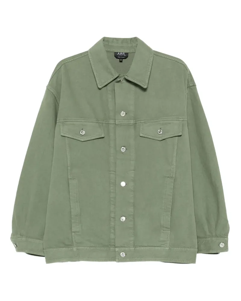 A.P.C. Jacke mit Klappentasche - Grün Grün