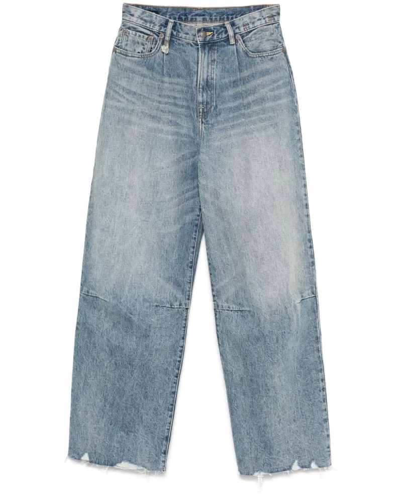 R13 Jeans mit weitem Bein - Blau Blau