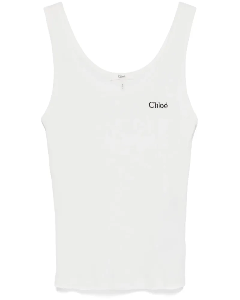 Chloé Jersey-Top - Weiß Weiß