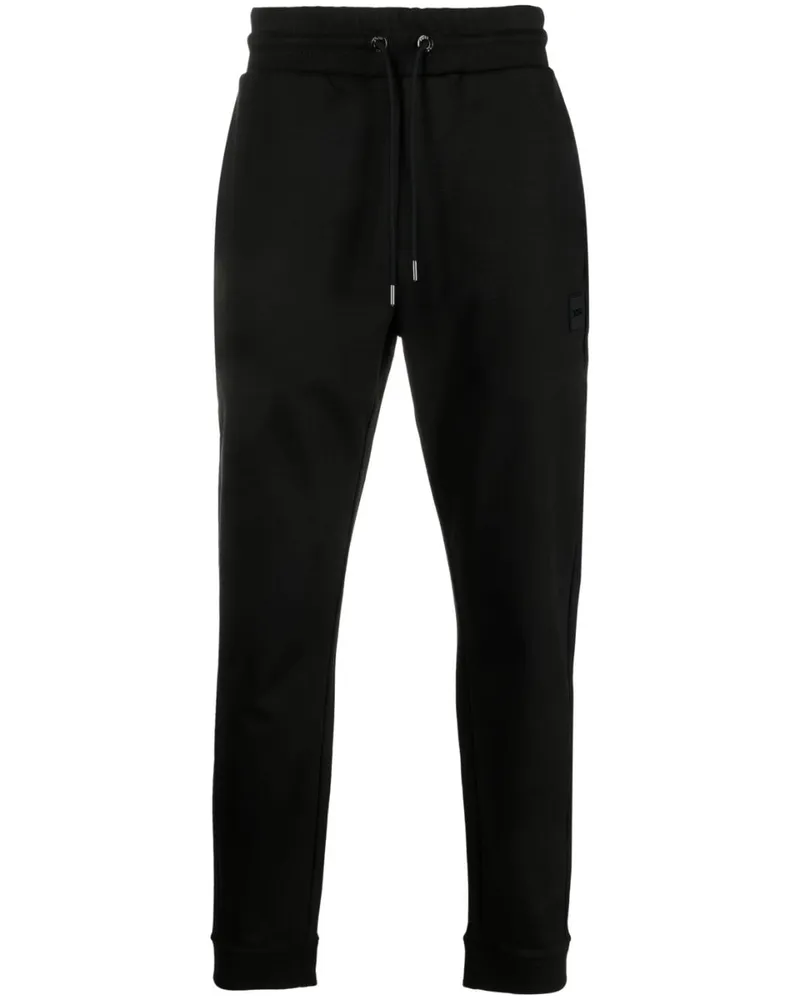HUGO BOSS Schmale Jogginghose mit Logo-Patch - Schwarz Schwarz