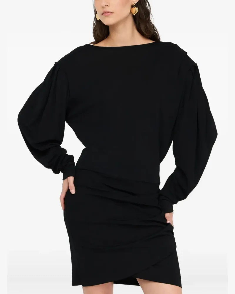 Liu Jo Drapiertes Minikleid - Schwarz Schwarz