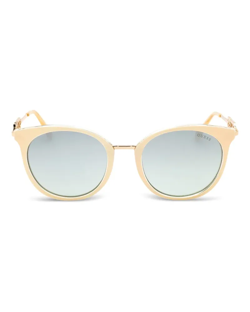 Guess Sonnenbrille mit rundem Gestell - Nude Nude