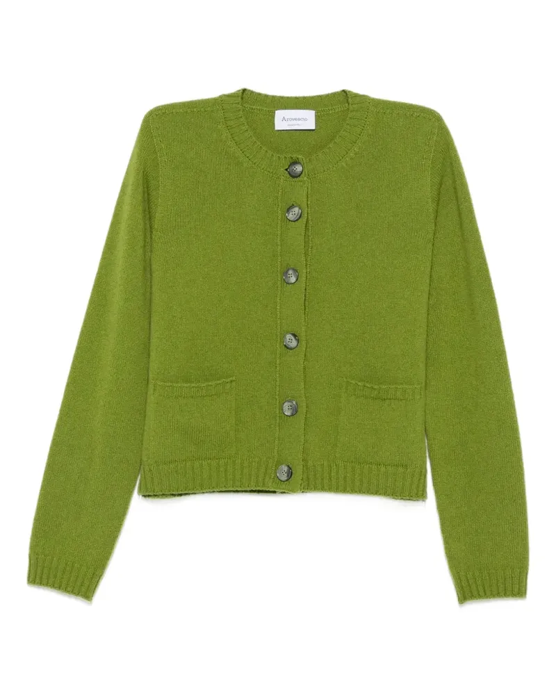 Arovescio Fein gestrickte Jacke - Grün Grün