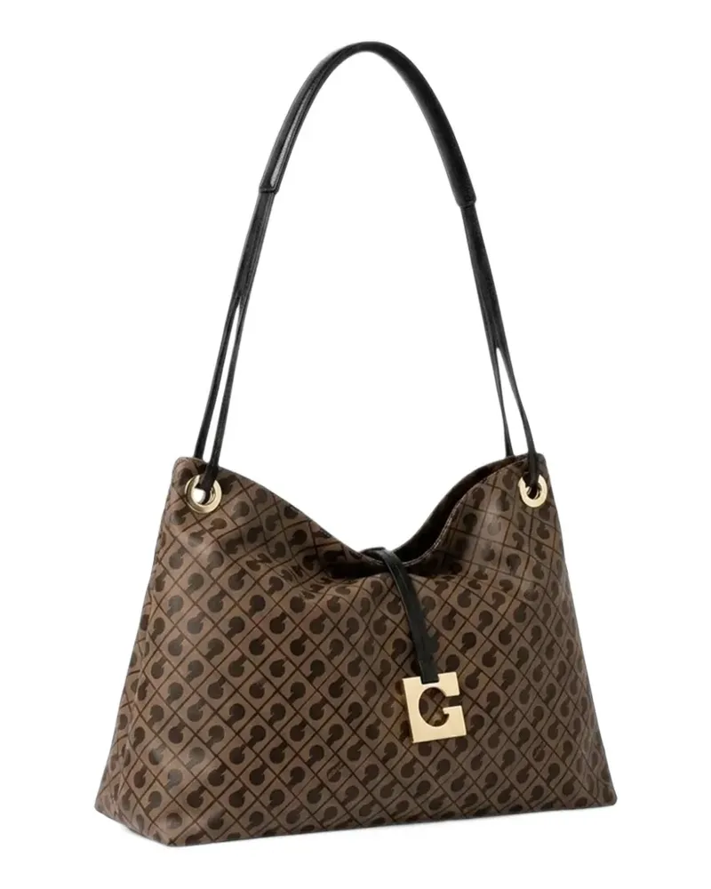 Gherardini Schultertasche mit Logo-Print - Braun Braun