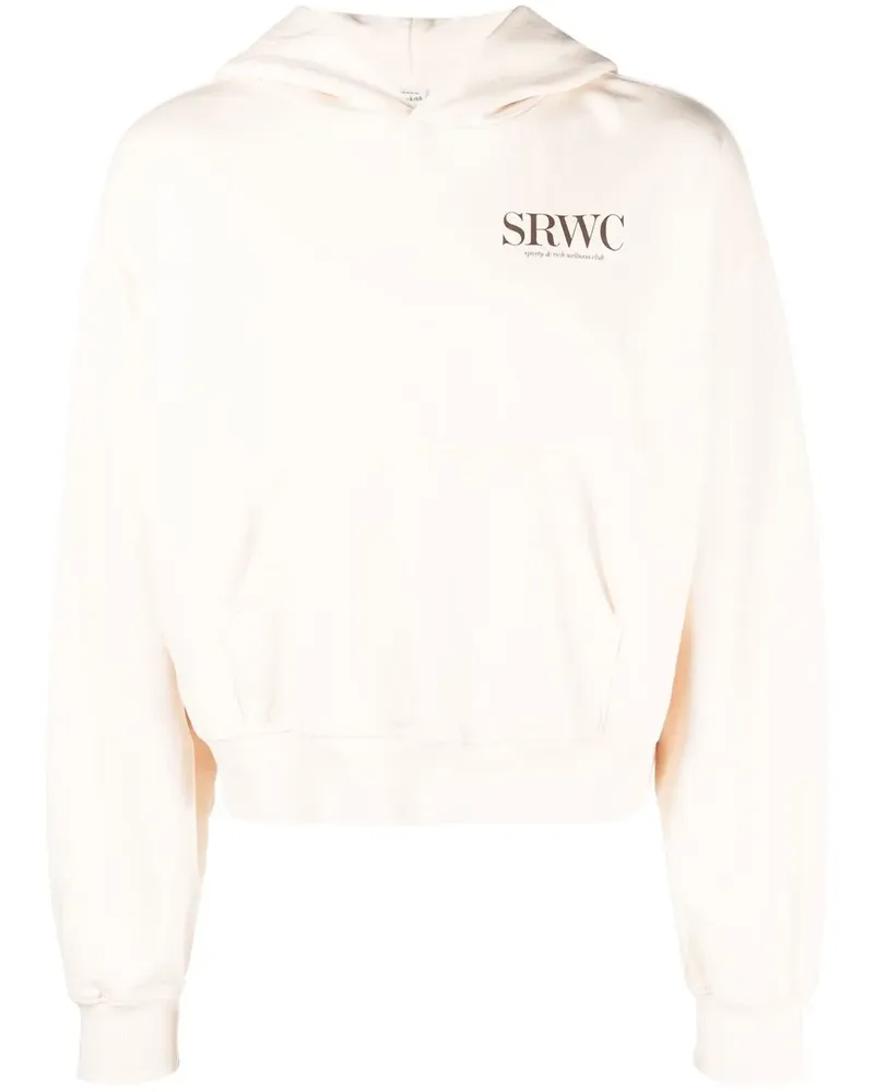 SPORTY & RICH Hoodie mit Logo-Print - Nude Nude