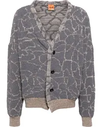 VITELLI Wendbarer Jacquard-Cardigan Grau