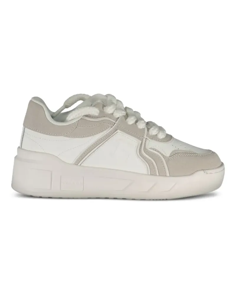 Gaëlle Bonheur Plateau-Sneakers mit Wildledereinsatz - Weiß Weiß