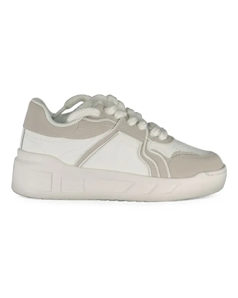 Gaëlle Bonheur suede-panelled platform sneakers - Weiß Weiß