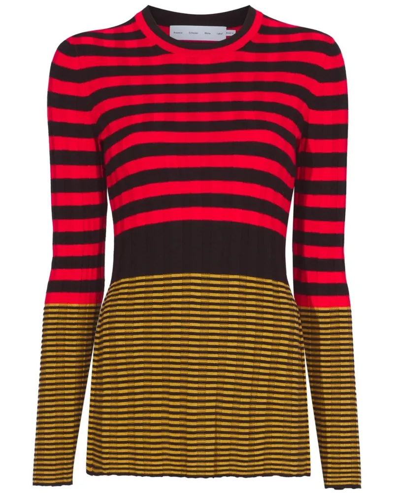 Proenza Schouler Gestreifter Pullover Rot