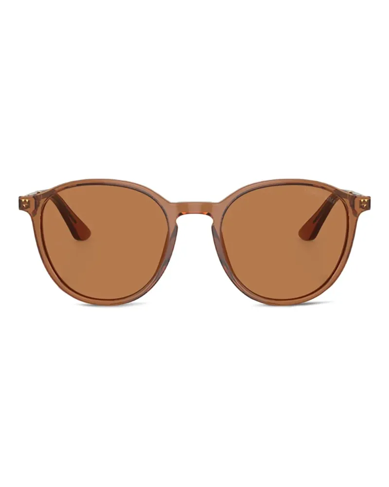 Giorgio Armani Sonnenbrille mit rundem Gestell - Braun Braun