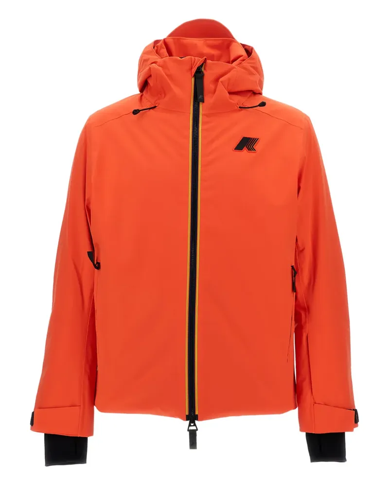 K-Way LESARCS 2L twill hooded jacket - Orange Orange