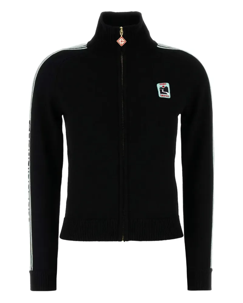 Casablanca Paris Cardigan mit Streifendetail - Schwarz Schwarz