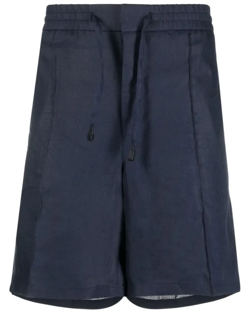 Brioni Knielange Shorts mit Kordelzug - Blau Blau