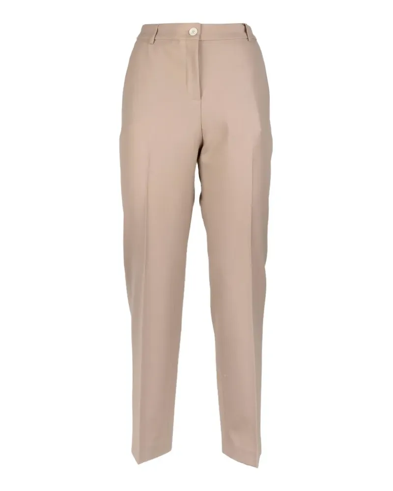 VIA MASINI 80 pressed-crease tailored trousers - Nude Nude