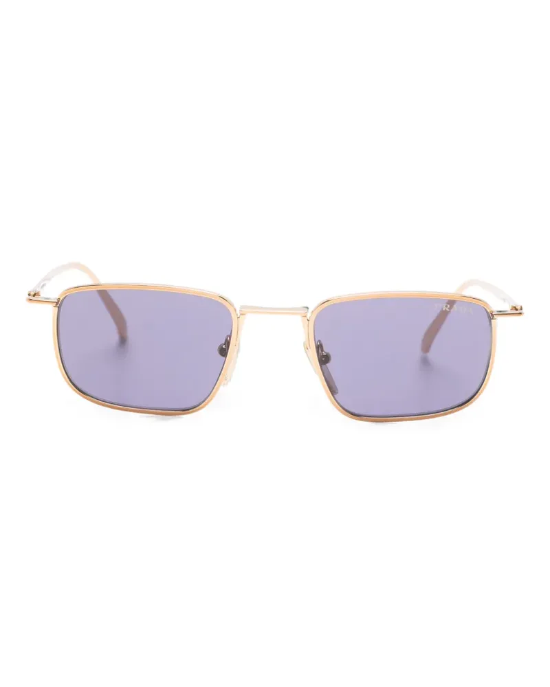 Prada Sonnenbrille mit eckigem Gestell - Gold Gold