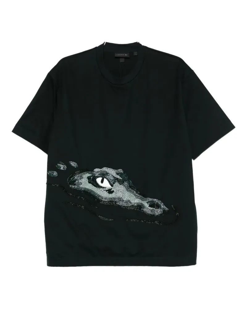 Lacoste T-Shirt mit Kroko-Motiv - Grün Grün