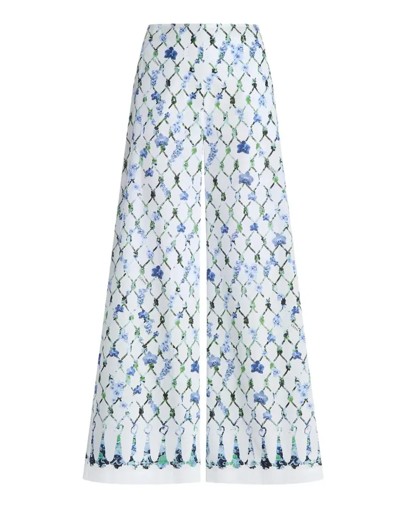 Genny floral-print palazzo pants - Weiß Weiß