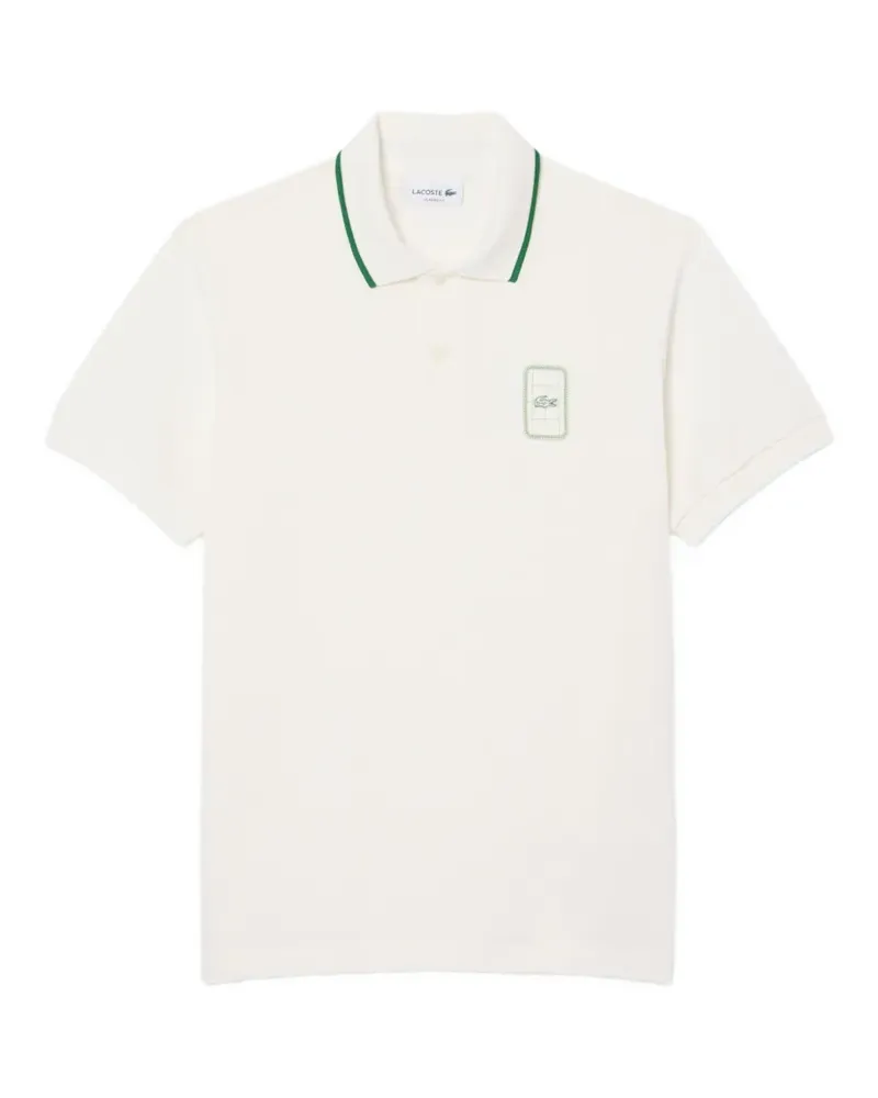 Lacoste classic-fit printed piqué polo - Weiß Weiß