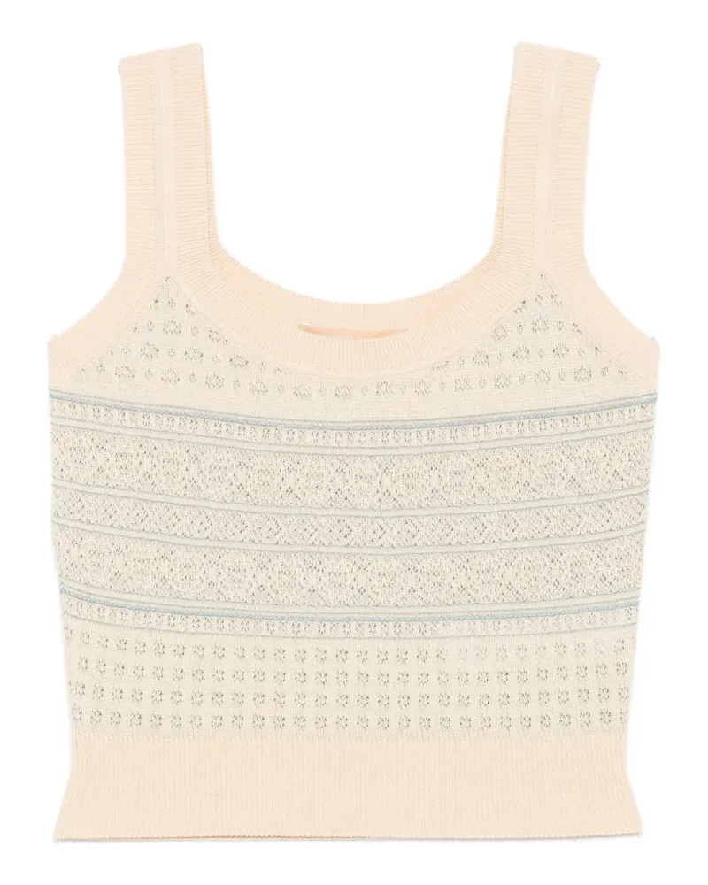 Ermanno Scervino Klassisches Cropped-Top - Weiß Weiß
