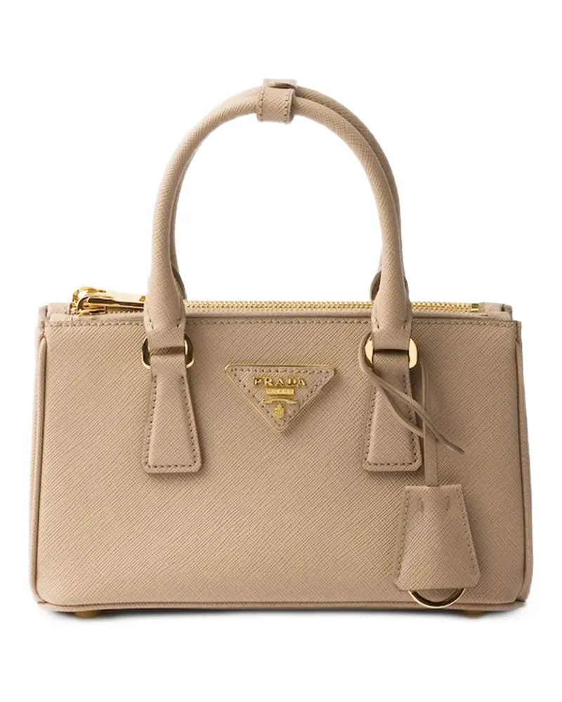 Prada Mini Galleria Tasche aus Leder - Braun Braun