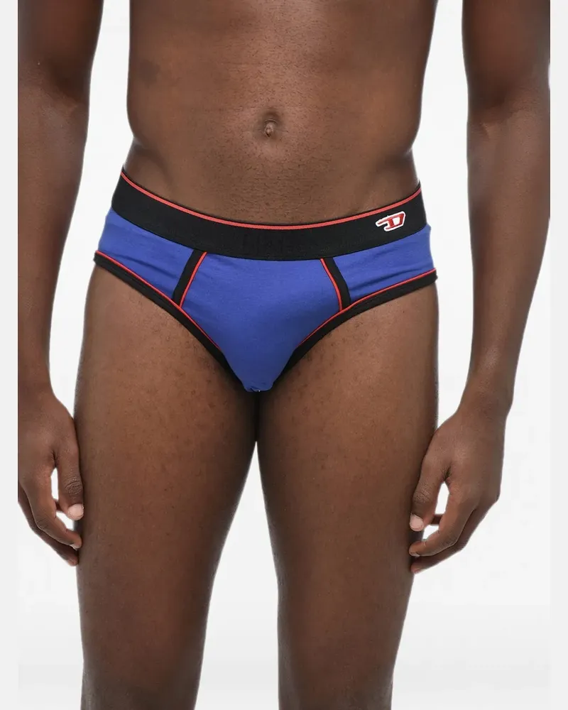 Diesel Slip mit Kontrastbesatz - Blau Blau